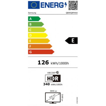 Samsung Smart Τηλεόραση 85" 4K UHD QLED Q8F HDR (2025) QE85Q8FAAUXXH